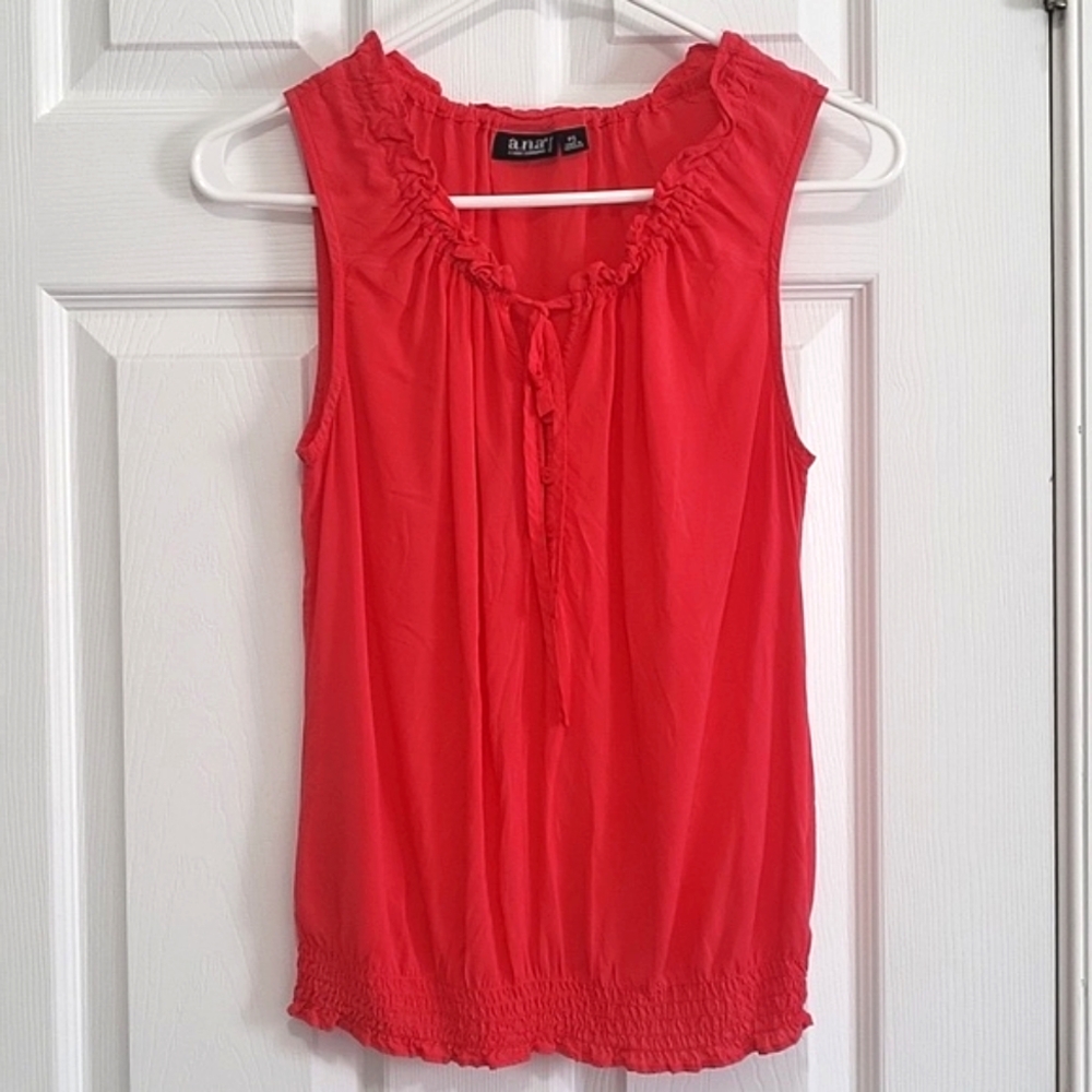 A.N.A. smocked blouse